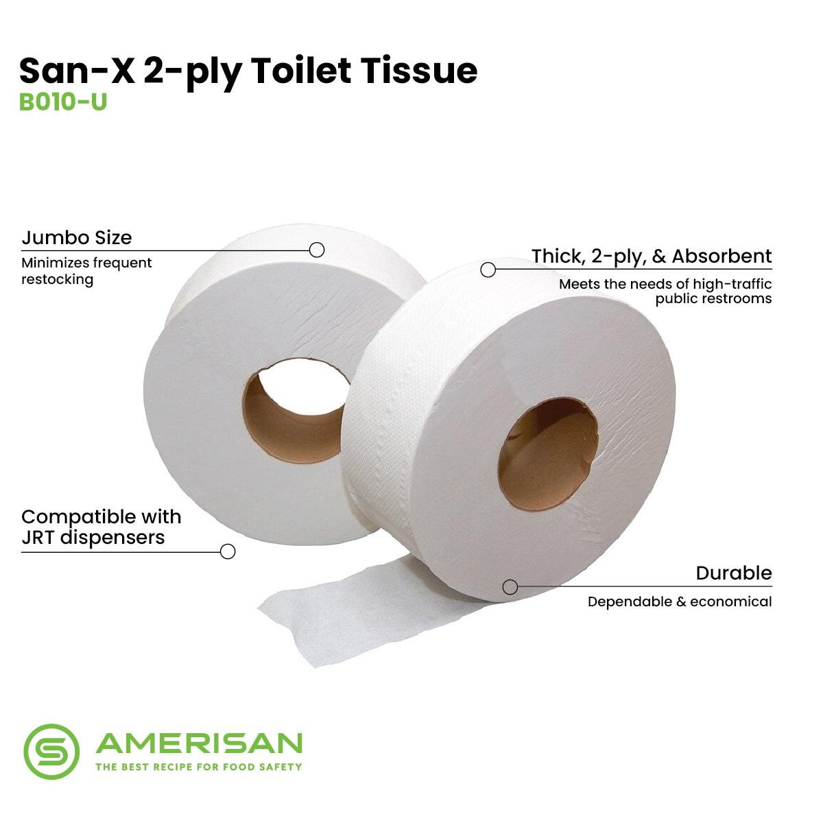 2-ply Toilet Tissue, San-X Select 9